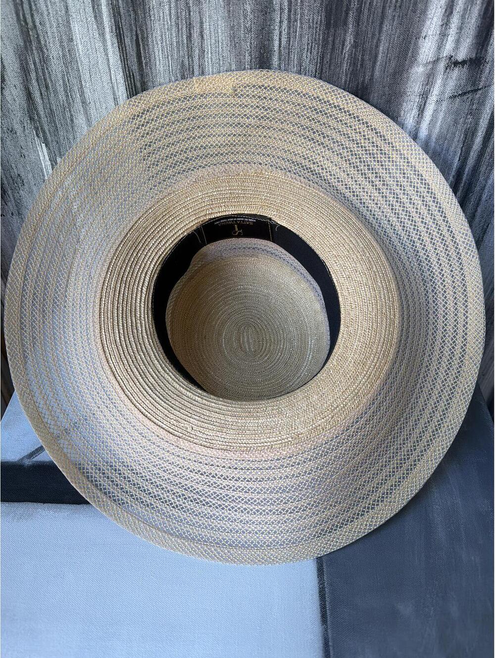 Satya Twena Wide Brim Straw Sun Hat 23" Circumference - Picture 4 of 6